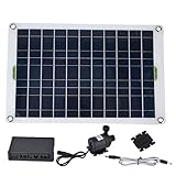 Solarbetriebene Wasserpumpe,12 V 800 L/h Solarbrunnen-Pumpen-Kit, 50-Watt-Panel geräuscharm,DC bürstenlos kabelgebundenes System für die Wasserzirkulation im Garten