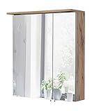 Schildmeyer Spiegelschrank Milan 134891, Eiche Landhaus Dekor, 60,5 x 16 x 72,3 cm