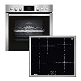 Neff XE4I Backofen-Kochfeld-Kombination / Einbau / 4 Heizelemente / 66 cm / Edelstahl/Schwarz / Klapptür / Topferkennung