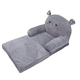 Jeanoko 2 In 1 Kinder Cartoon Klappsofa Tuch und Schwamm Lüften Cartoon Kinder Klappsofa Klappbares Kindersofa (2 Schichten)