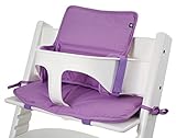 Tinydo® Hochstuhl-Sitzkissen Violett passend für Stokke Tripp Trapp - Sitzverkleinerer-Kissen mit XXL Dämpfung ohne Verrutschen (Violett)