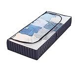 WENKO Unterbettkommode Comfort - Unterbett-Aufbewahrungstasche mit Sichtfenster, Polyethylen-Vinylacetat, 105 x 15 x 45 cm, Blau