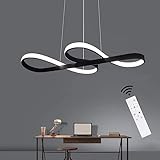 ZMH LED Pendelleuchte esstisch Pendelleuchte Schwarz Hängeleuchte 47W Dimmbar mit den Fernbedienung Hängelampe esszimmer, Arbeitszimmer, Wohnzimmer, Küche, Musikalische Symbole-Design [Patentinhaber]