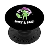 Alien Stoner Wake And Bake Weed Marihuana Lustiger Stoner, Geschenk PopSockets mit austauschbarem PopGrip