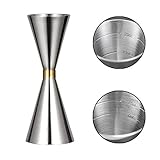 Messbecher aus Edelstahl, PTNeu Eingebaute Waage für Cocktails, Silver Professional Bartender Drinks Messbecher 30 ml x 60 ml