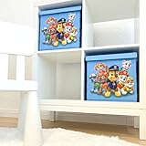 Paw Patrol Kinder Aufbewahrungsbox - Spielzeugkiste mit Deckel für Kinderzimmer - Paw Patrol Spielzeug Box für Mädchen & Jungen 30x30x30 cm kompatibel mit Kallax Regal