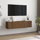 Wohnmöbel TV Wandschrank Eiche Braun 120x30x30 cm Größe Holzwerkstoff