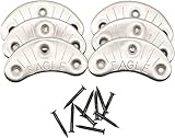 Eagle Schuh und Stiefel, Metall-Fersenplatten, verhindert Verschleiß durch Motorrad- und Militärstiefel, 3 Paar, mit Nägeln #5 Größe M