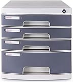 Aktenschrank Desktop Mehrschichtige Schublade Aufbewahrungsbox Bürobedarf Praktische Klassifizierung Komfortables Pull-In Design PP Kunststoff - 30,2 x 39,5 x 32,5 cm Bücherregal