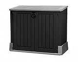 Koll Living Mülltonnenbox/Aufbewahrungsbox mit 845 L Fassungsvermögen - 132 x 71,5 x 113,5 cm - Gartengeräte regensicher verstauen oder Mülltonnen unauffällig unterbingen - abschließbar