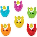 Baker Ross FC944 Mini Spritz Bade Einhörner-6 Stück, Gummiente Badespielzeug, Spielzeug für Kleine, Partytüten Füller und Badewannenspielzeug für Kinder