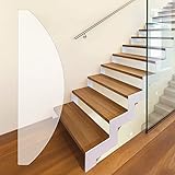 Anti-Rutsch Stufenmatten, transparent, selbstklebend, Rutschschutz, Rutschhemmung R10/DIN 51130, (180x600 mm - halbrund)