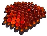 FAIRY TAIL & GLITZER FEE Glaskugeln Durchsichtig Rot Orange 16mm 500gr Murmel Murmeln Kugeln Glas Dekokugeln Weiß