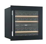 respekta Einbau-Weinkühlschrank für 36 Standardflaschen / 85 L Nutzinhalt / 2 Temperaturzonen, je 5°-22°C/Touch Control/LED Leuchte/Wechselbarer Türanschlag/Max. 41 dB/WKSE 36-19