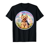 Yorkie Rainbow Bridge Netter bunter Yorkshire-Terrier-Hund T-Shirt