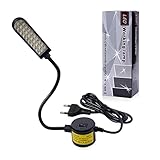 DoRight 2W Nähmaschine Licht, Schwanenhals Lampe 30-LED-Licht 180 Lumen Tageslicht 6000K LED Arbeitslampe mit Magnetfuß für alle Nähmaschine Leuchte, Schwarz