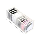 Kleider-Organizer für Hosen, Kleidung, Jeans, Aufbewahrungsbox, Kleiderschrank, Kleidungs-Organizer, Unterwäsche, BH, Socken, Artefaktfach, Box, 11 Gitter, weiß