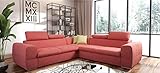 ECKSOFA Mori mit Schlaffunktion und Bettkasten Wohnlandschaft Eckcouch Polstersofa Couch 2A2 modern braun schwarz garu beige lila 01