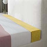 XIEMINLE Bettmatratze, Lückenfüller, individuelle Größe, Sofa, Nackenrolle, Armlehne, Kopfteil, Bettbrücke, Doppelbett zu King-Size-Bett, Nackenrolle für Hotel/Familientreffen, 180 x 5 x 8 cm, Gelb