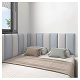PFCDZDU Peel and Stick Headboard, 3D Schalldichte Wandpolsterung, Gepolstertes Anti-Kollisions-Wandpaneel Für Zuhause Hotel Queen Bett, Packung Mit 6/9/10 Paneelen (Farbe : B, Größe : 200cm)