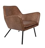 Felis Lifestyle Bon Loungesessel, Kunstleder, Braun, 76 x 80 x 78 cm