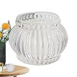 Kerzenhalter aus Glas, transparente Kerzenständer, Teelichtständer für Esstisch, Hochzeitsdekoration, Wohnzimmer, Heimdekoration