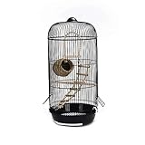 luckxuan Vogelkäfig/Vogelkäfige Kreativer Rundmetall-Birdcage-Papageikanary-Luxus-Birdcage schwarz Vogelvoliere Vogelhaus
