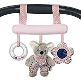 Sterntaler 6602001 Spielzeug zum Aufhängen mit Klettverschluss, Maus Mabel, Inklusive Rassel, Alter: Für Babys ab der Geburt, Rosa/Mehrfarbig
