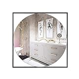 Wandspiegel, kreativer Make-up, dekorativer Spiegel, nordischer Badezimmerspiegel, hohles Rand-Design, zwei hängende Methoden, schwarzer Rahmen, 40 cm, 70 cm