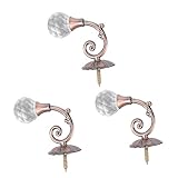 Artibetter 3 Stück Transparente Kleiderbügel Fransen Vorhang Quastenbesatz Wandhaken Dekorative Gardinen-Raffhalter Kleiderhaken Wandaufhänger Stopper Wandhaken Zum Schnüren