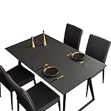 CIEEIN CIEHT PU Tischdecke Tischmatte Schreibtisch Tischunterlage Tischfolie Schutzfolie Tischschutz Matte Wasserdicht Dunkel Grau 85 * 150cm