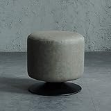 Fußhocker, moderner Ottoman aus Kunstleder, Kleiner Fußhocker, Couchtisch (grau)