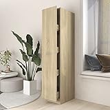 HINSD Apothekerschrank Sonoma Eiche 30x42,5x150 cm Holzbau Farbe: Eiche Sonoma - Material: Technisches Holz