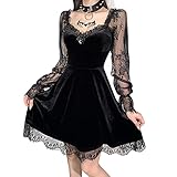 Festliches Kleid Damen Knielang Für Damen Schwarz A Linie Dunkelblau Knielang Renaissance Halloween Gothic Kleid Lang Festival Mittelalter Kleid Historisches Vintage Kleidung Cosplay Kostüm !