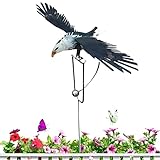 turuncu Adler-Statue, Langlebiger Gartenstecker Rocker Eagle Garden Art, Owl Outdoor Stake Zubehör für Rasen Patio Decor Haoshuo