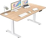 Homall Höhenverstellbarer Schreibtisch mit 4-Fach-Tischplatte, Ergonomischer Computertisch mit Memory Funktion