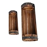 2 Stück/Set Holz-Blumentopf, Fenster-Pflanzgefäß, rechteckige Pflanztöpfe für Pflanzen im Freien, Gemüse-Pflanzkästen, Eimer, Blumentopf, Eimer, Pflanzkasten, Holz-Blumenbehälter für den Innenber