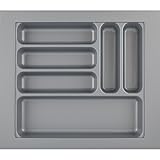 Hettich 9194935 Besteckkasten Box Atira Orga Tray 440 Silbergrau, Maße (mm): L520xB450xH55, Besteckeinsatz variabel für Schubladen Organizer in der Küche