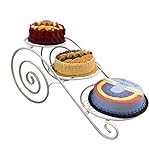 LXINMFEWY Cupcake Ständer Kreativer Dreischichtiger Tortenständer Aus Schmiedeeisen, Hochzeit, Dessertständer, Geburtstag, Mehrschichtiger Tortenständer FêTe de Mariage