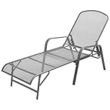 vidaXL Sonnenliege Stahl Gartenliege Strandliege Relaxliege Liegestuhl Liege