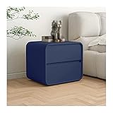 Nachtschrank Nachttisch mit 2 Schubladen, moderner Nachttisch, dunkelblauer Mikrofaser-Leder-Nachttisch, Holzsofa-Beistelltisch for Schlafzimmer, Wohnzimmer, Flur Couchtisch ( Size : L40xD40xH47cm )