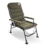 Lucx® Angelstuhl Like a Big Boss Karpfenstuhl Carp Chair Stuhl mit Armlehnen Tarnfleck Camouflage