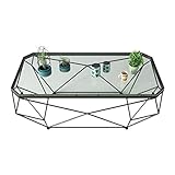 Beistelltisch Couchtisch Couchtisch Advanced Square Nordic Minimalist Glas Modernes Wohnzimmer Haus Licht Luxus kreativer exquisiter Tisch Kaffeetisch Nachttisch ( Color : A , Size : 120*60*45 cm )