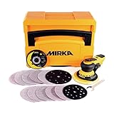 Mirka DEROS 5650CV / Exzenter-Schleifer Schleifmaschine mit Zentral-Absaugung, 2 Schleifteller und Klett im Case / für Ø 125mm & Ø 150mm Schleifpapier / 5,0mm Hub / MID5650202CA