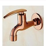 BEVANNJJ ZYY Wasserhahn, Roségold, Messing, Wandmontage, Badezimmer, Waschmaschine, Outdoor, Garten Wasserhahn