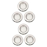 DOITOOL 6 Stück Waschbeckenfilter Badewannenstöpsel Abflussstopfen Badewannenabflussdeckelstopfen Wannensieb Badewannenabflusssieb Abflusskorb Abflusssieb Edelstahl Silber Groß