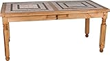 MiaMöbel Esstisch Mexico Möbel 200x100 cm Landhausstil Massivholz Pinie Honig