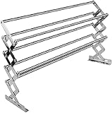 Kunyun Wandmontierter Wäscheständer, Wandmontage-Wäscheständer, ausziehbarer Akkordeon-Wäscheständer für Waschküche/Badezimmer, Turm-Handtuch-Trockenständer