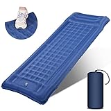 Artline Isomatte Outdoor 78X200, 12 cm Verdickte Aufblasbare Isomatte, Ultraleicht Camping Luftmatratze mit Kissen, Blau Kleines Packmaß, für Unterwegs, Strand, Reise, Wandern