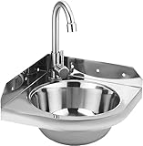 HDCCDM Waschbecken Aus Edelstahl Zur Wandmontage, Eck-Waschtisch-Dreieck, Mini-Dickes Hängendes Kunstwaschbecken, Wandhängend, Moderne Küche, Toilette, Garderobe